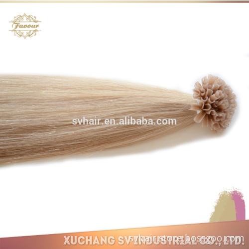 high quality 100% human hair factory price wholesale blonde remy u tip keratin human hair extension